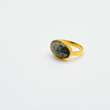 LABRADORITE GOLD RING