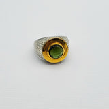 GREEN TOURMALINE GOLD RING