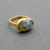 LABRADORITE GOLD RING
