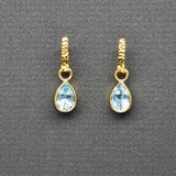 BLUE TOPAZ GOLD EARRINGS