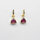 PINK TOURMALINE GOLD EARRINGS