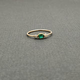 EMERALD AND DIAMONDS RING