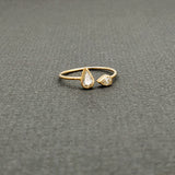 PEAR DIAMONDS OPEN RING