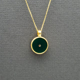 GREEN ONYX SUN PENDANT