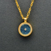 Aquamarine Sun 14kt Gold Pave Diamonds Sonia Tonkin