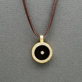 SMOKEY TOPAZ WITH DIAMONDS SUN PENDANT