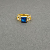 DIAMONDS APATITE GOLD RING