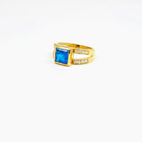 DIAMONDS APATITE GOLD RING