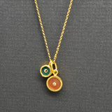 DOUBLE SUN GOLD NECKLACE