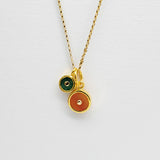 DOUBLE SUN GOLD NECKLACE