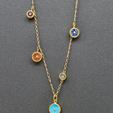 MULTI STONE SUN NECKLACE