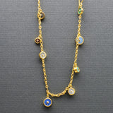 MULTI STONE SUN NECKLACE