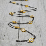 MOONSTONE MIXED METALS NECKLACE