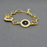 GREEN TOURMALINE SUN GOLD BRACELET