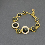 GREEN TOURMALINE SUN GOLD BRACELET