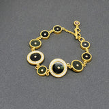 GREEN TOURMALINE SUN GOLD BRACELET