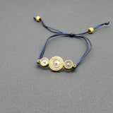 TRIPLE MOONSTONE SUN GOLD BRACELET