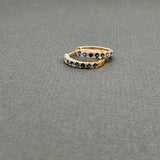 SAPPHIRES GOLD HOOPS EARRINGS