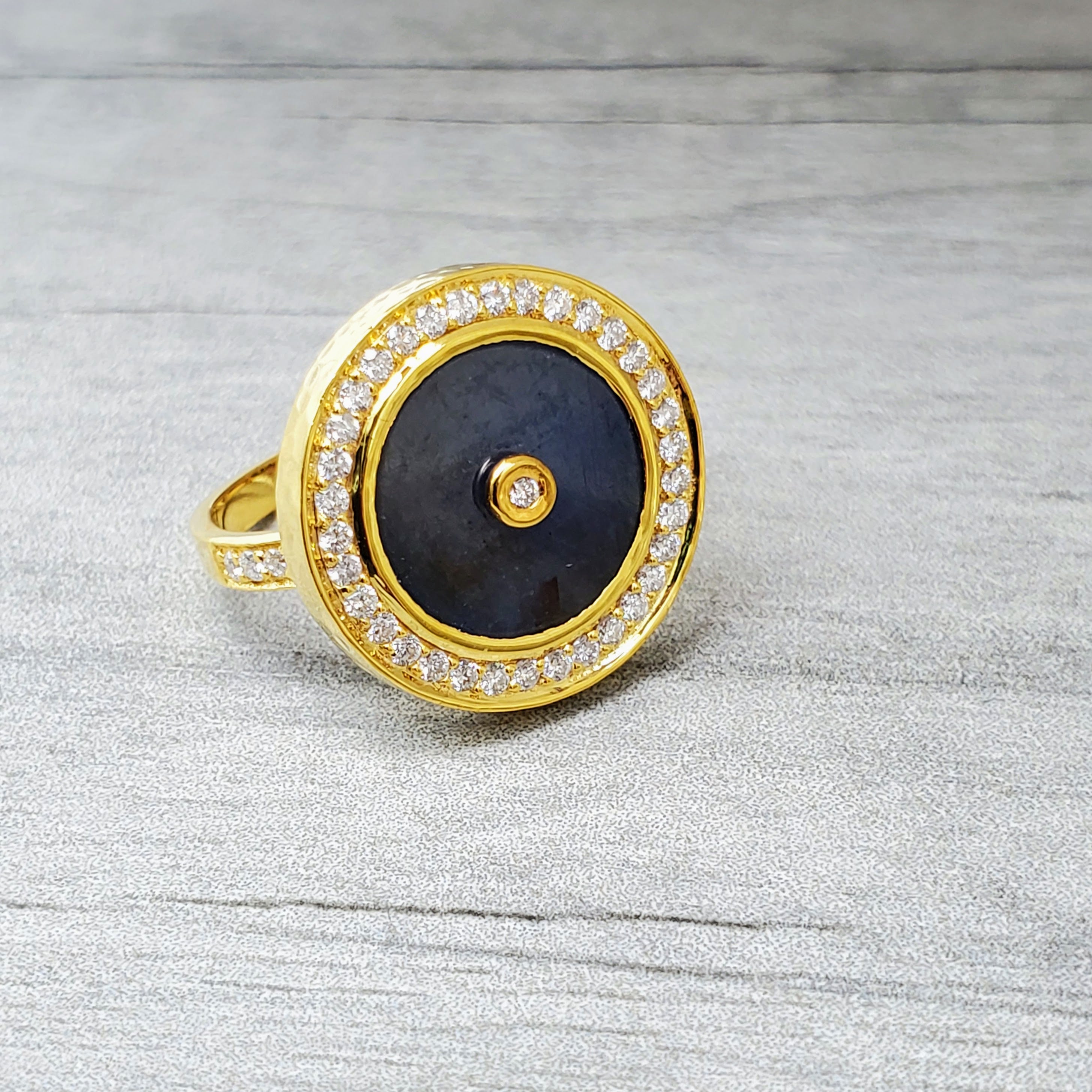 PAVE SUN GOLD RING