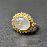 CABOCHON MOONSTONE GOLD RING
