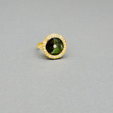 GREEN TOURMALINE SUN RING