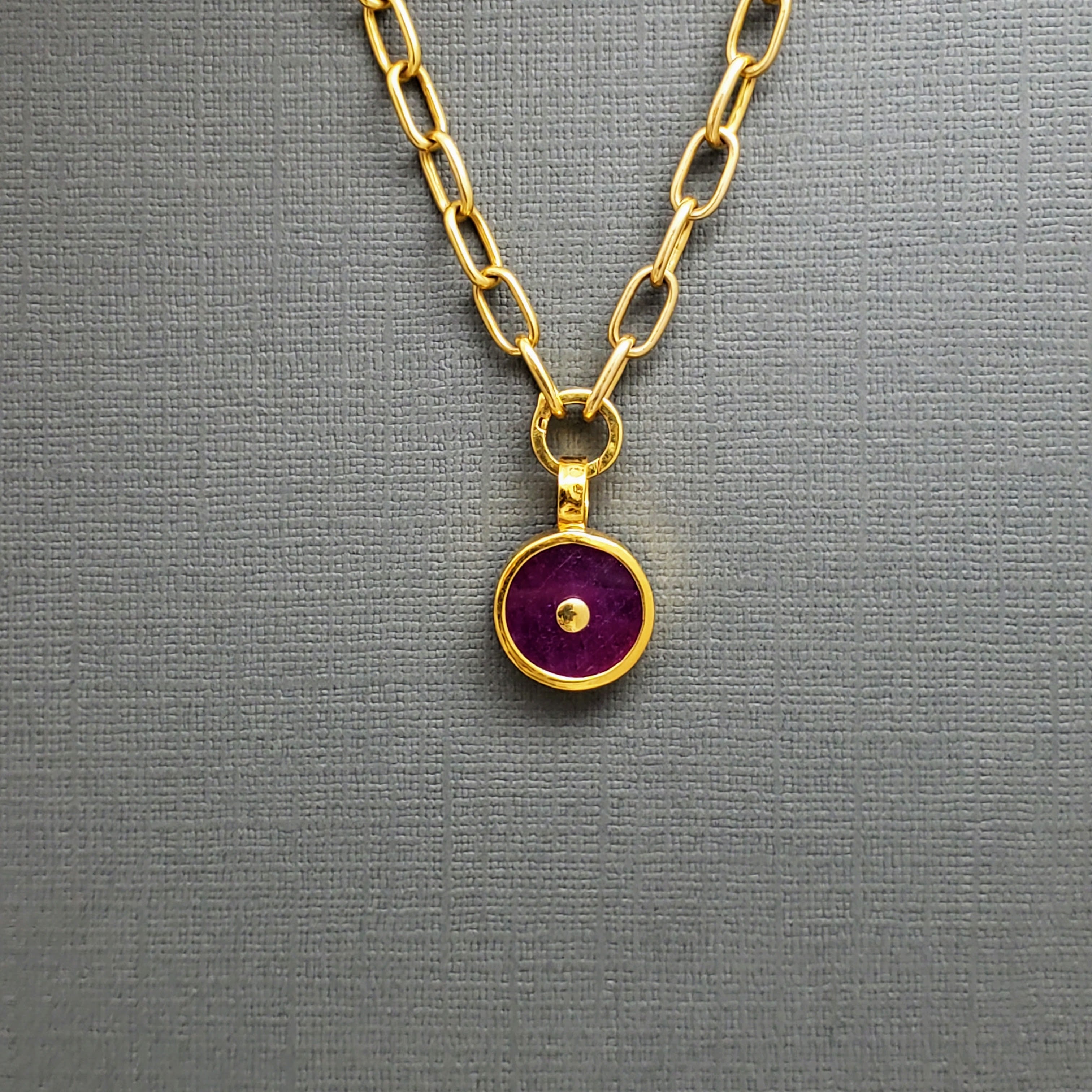 14MM SUN GOLD PENDANT