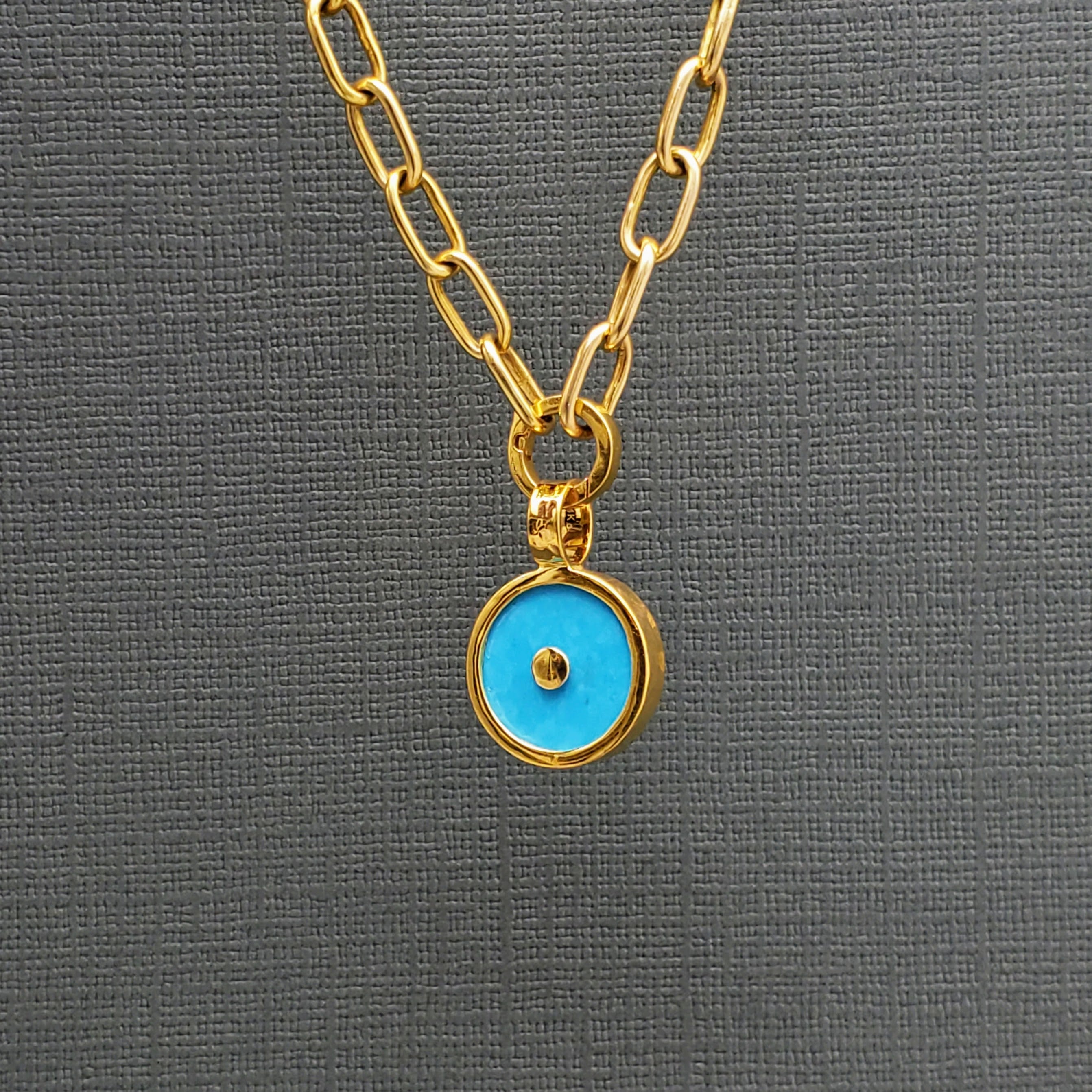 14MM SUN GOLD PENDANT