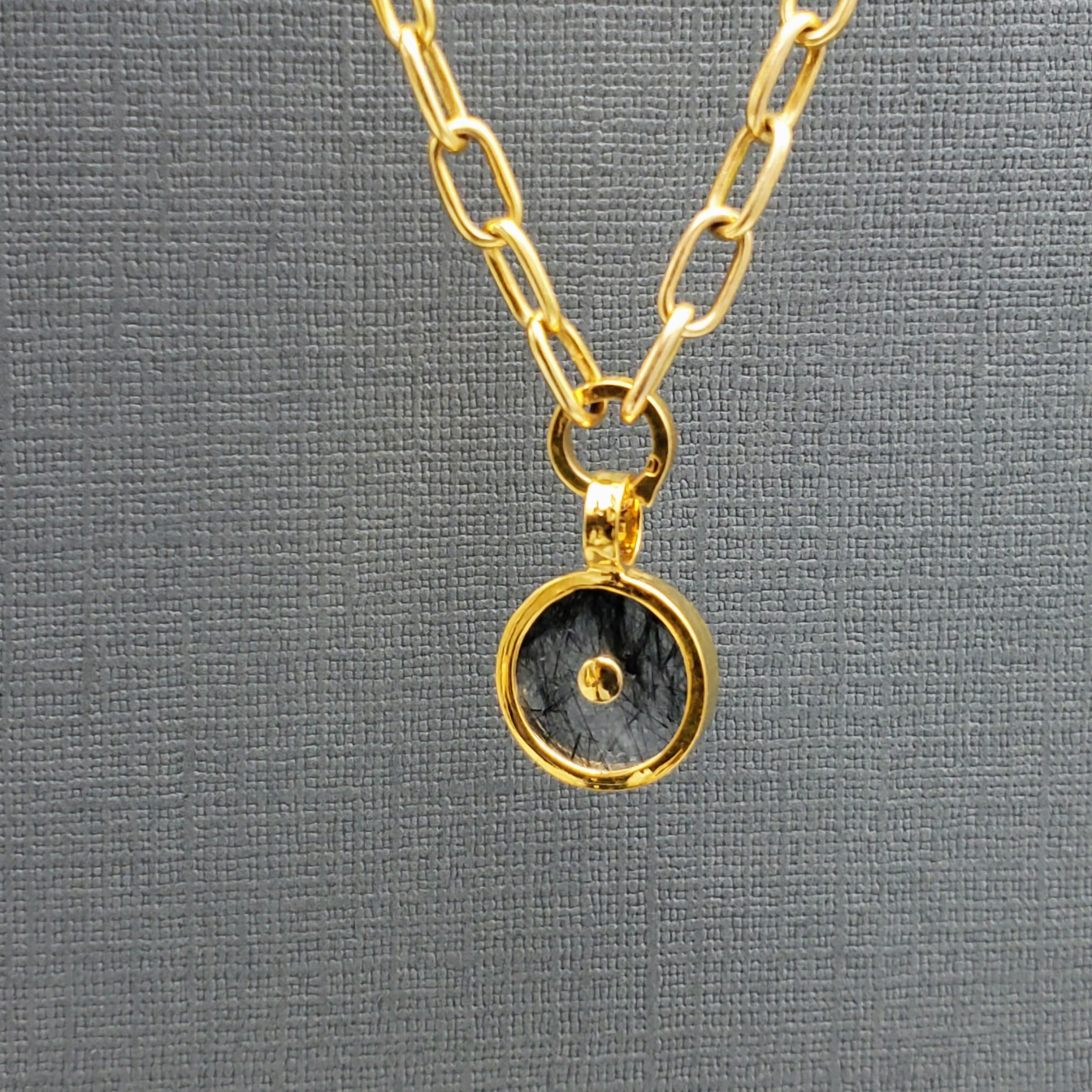 14MM SUN GOLD PENDANT