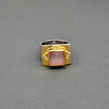 MORGANITE GOLD/SILVER RING