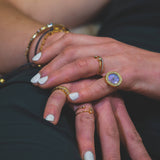 MICRO PAVE DIAMONDS GOLD RING
