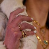DIAMOND MARQUIS GOLD RING
