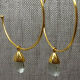 GREEN AMETHYST GOLD EARRINGS SONIA TONKIN