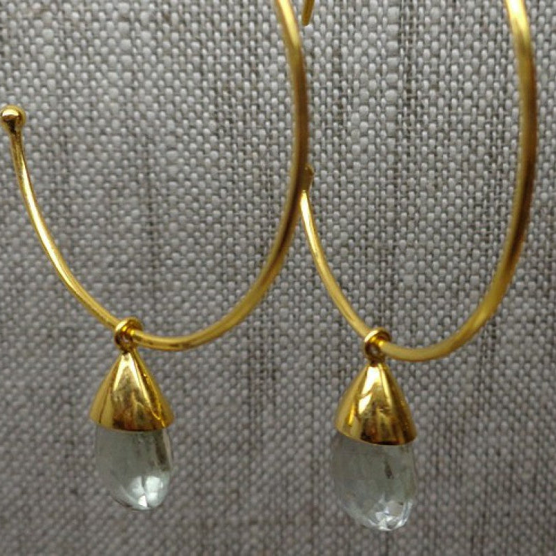 GREEN AMETHYST GOLD EARRINGS SONIA TONKIN