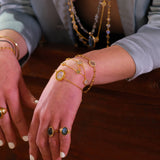 BLUE LABRADORITE GOLD RING