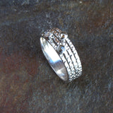 ROSE CUT GREY DIAMONDS RING