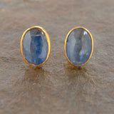 KYANITE GOLD POST EARRINGS