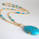 TURQUOISE MEDALLION ON TURQUOISE CHAIN