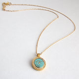 TURQUOISE PAVE DIAMONDS SIGNATURE NECKLACE