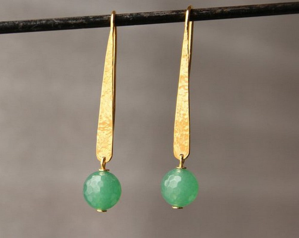 CHRYSOPRASE GOLD EARRINGS SONIA TONKIN