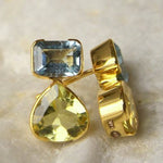 TOPAZ PERIDOT GOLD EARRINGS SONIA TONKIN