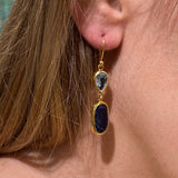 BLUE TOPAZ KYANITE EARRINGS SONIA TONKIN