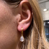 MINI HOOPS MOONSTONE GOLD  EARRINGS