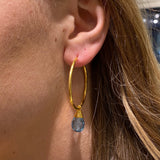 BLUE TOPAZ GOLD EARRINGS