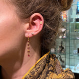 PINK TOURMALINE GOLD EARRINGS