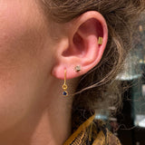 SAPPHIRE GOLD EARRINGS