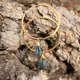 BLUE TOPAZ GOLD EARRINGS