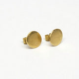 GOLD OVAL POST EARRINGS