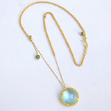 BLUE TOPAZ GOLD NECKLACE