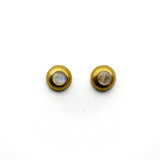 MOONSTONE GOLD POST EARRINGS