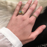 AQUAMARINE GOLD RING